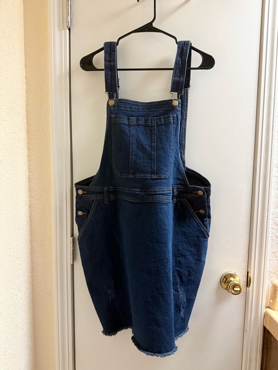 Agnes Orinda Denim - Agnes Orinda Dark Blue Denim Overall/Skirt